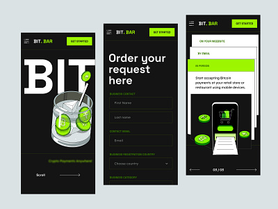 BitBar responsive design application design figma xrp crypto design