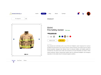 Uniforms E-Commerce Website construction e commerce firefighters hospitality medical uniforms uxdesign