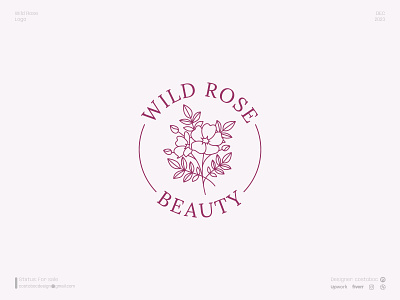 Wild Rose logo design flower illustration logo logodesign logotype minimal vector wild rose