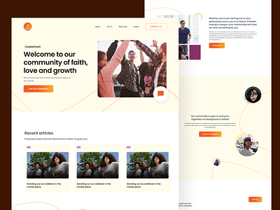 Website design for Charisfolks. landing age product design ui ux research website for ngo