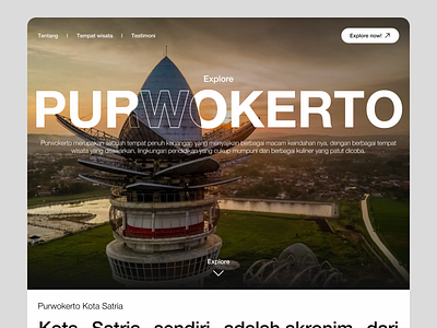 Purwokerto - Landingpage city landingpage purwokerto ui web webdesign website