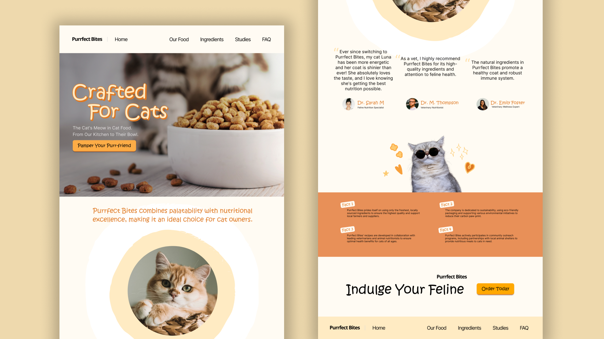 Cat Food Business Landing Page Design Figma cat food website template cats website template figma figma design figma template figma website free template landing page landing page design landing page template pet food landing page template pet food website template ui ux web design website design website template design