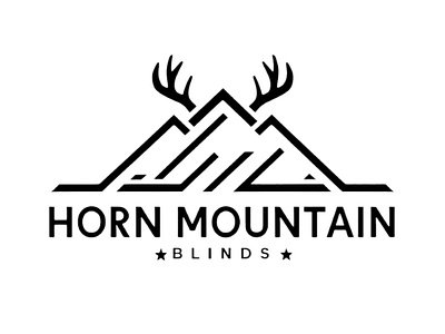 Horny mountain graphic design illustration logo typography vector