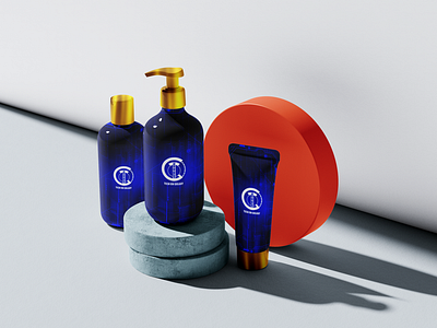 Cosmetics and branding 3d model with redshift render 3d branding cinema 4d graphic design packaging design products design