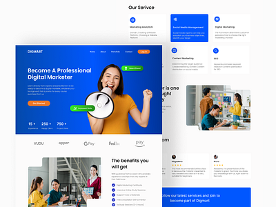 Digital Marketing Agency Landing Page branding design ui web