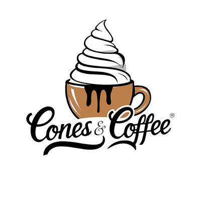 Ice cream coffee design graphic design illustration logo typography vector