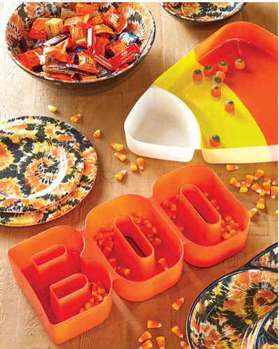 Halloween party branding dinnerware graphic design
