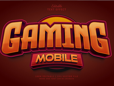 Text Effect Gaming Mobile 3d cyber logo mobile sport superhero text effect video game