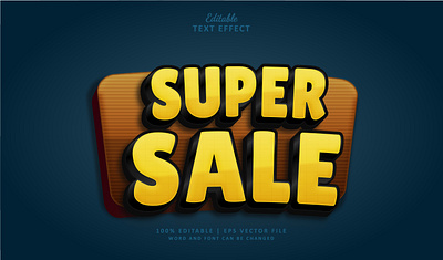 Text Effect Super Sale 3d advertising logo text effect typography