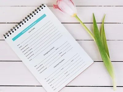 Note Pad 3rd page branding design graphic design personal info
