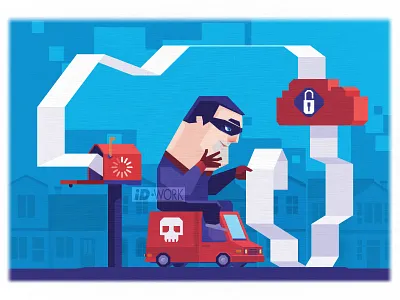 hacker checking data list downloaded from mailbox art branding cartoon cartoon character character character art design graphic design graphics hacker illustration illustrator phishing vector vector artwork vectorart vectorillustration