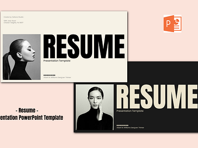 Resume – Presentation PowerPoint Template branding creative design graphic design illustration minimalist resume resume cv resume desihn template