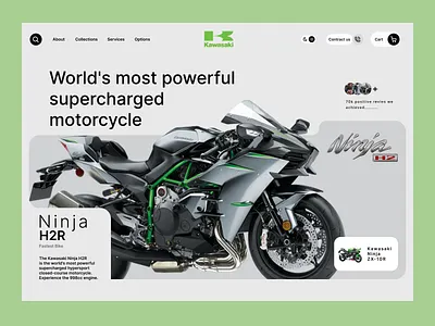 Bike Website UI/UX Design bike bike website branding design kawasaki motorbike nayeem ui uiux web design website