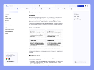 Documentation platform app design ui ux