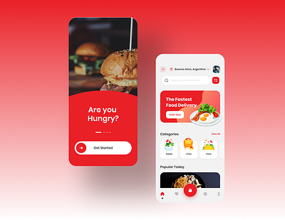 Food App UI branding fast food app figma food ordering logo order food prototyping ui ui ux