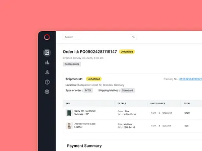 Customer Support Dashboard - Order customer support dashboard dashboard design system orderid problem solving saas shipment ui ux