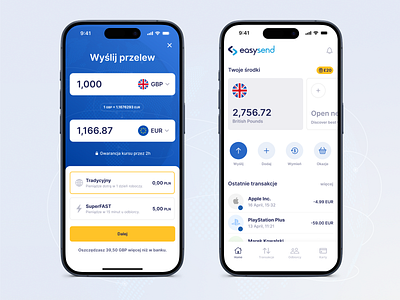 EasySend - send money design mobile mobile app ui user experience user interface ux