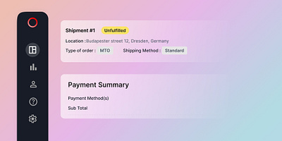 Payment Summary - Dashboard dashboard designux location oder details order payment payment summary ui