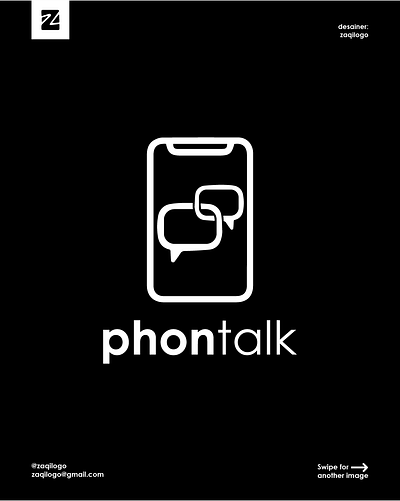 Phon Talk Logo design graphic design hp logo logo hp logo type logos logotype maker modern phon phon talk logo phone simple simple logo talk vector