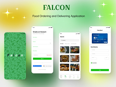 FALCON food ordering application UX case study 3d animation branding case study graphic design ui ux