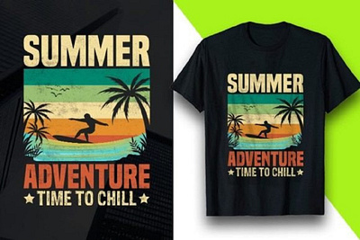 Summer Adventure Summer Tshirt Design 3d animation apparel graphic design motion graphics
