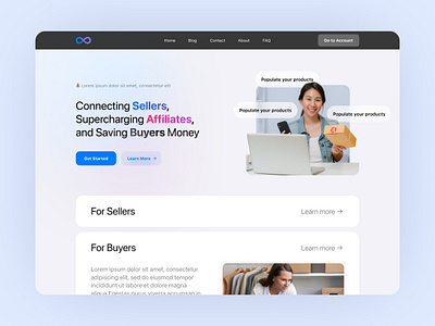 Modern Clean Amazon User Engagement Landing Page amazon aurora design gradients landing page minimal modern ui ux