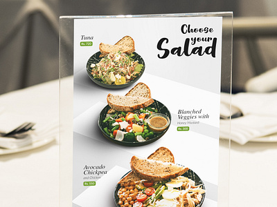 Tent Card Design design salad tentcard