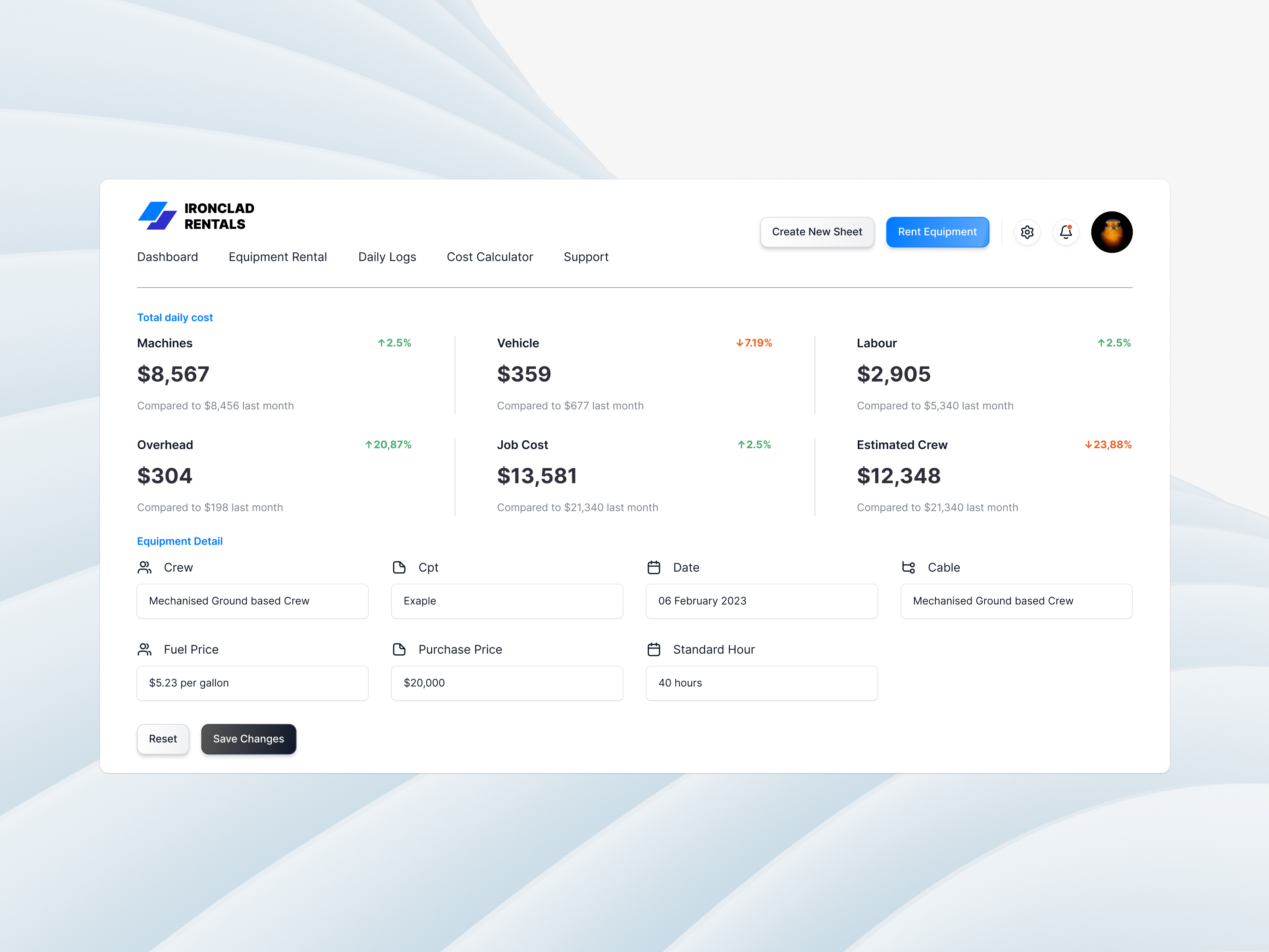 Rental Dashboard app chart clear creative dashboard figma minimal rental simple ux webdesign