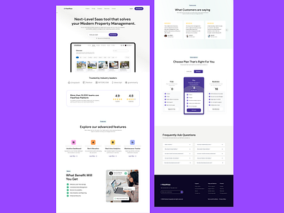 FlexFlow SAAS Landing Page UI Design landing page saas ui uiux uiuxdesign webdesign