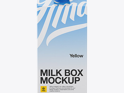 Free Download PSD 0.5 gal Milk Carton Mockup - Front View by Kaina on