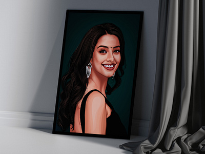 Meenakshi Chaudhary: A Vector Portrait illustration 🔥 adobe illustrator cartoon digital art digital artist dribbble artist graphic design illustration line art meenakshi chaudhary portrait portrait illustration portrait painting sumit vector art vector vector art vector portrait