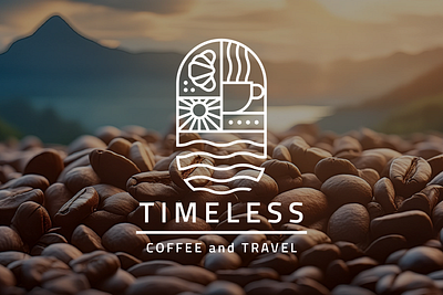 Timeless - Coffee and Travel Logo travel