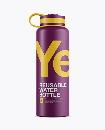 Free Download PSD Matte Plastic Reusable Water Bottle Mockup branding mockup