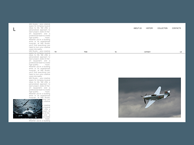 Landing page - L models aviation design history aviation landing page minimal typography ui ux uxresearch web design website