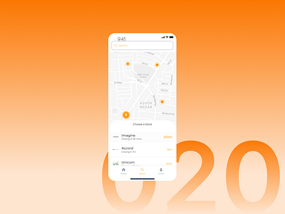 DailyUI #020 app concept dailyui design figma location maps search stores tracking ui