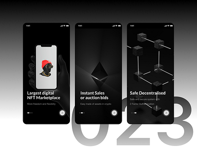 DailyUI #023 app branding concept crypto dailyui design figma graphic design illustration nft onboarding ui