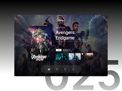 DailyUI #025 android tv app concept dailyui design disney figma googletv illustration samsung tv tvos ui