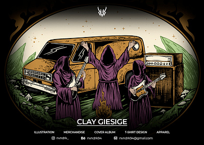CLAY GIESIGE BAND albumcover art artwork graphic design illustration