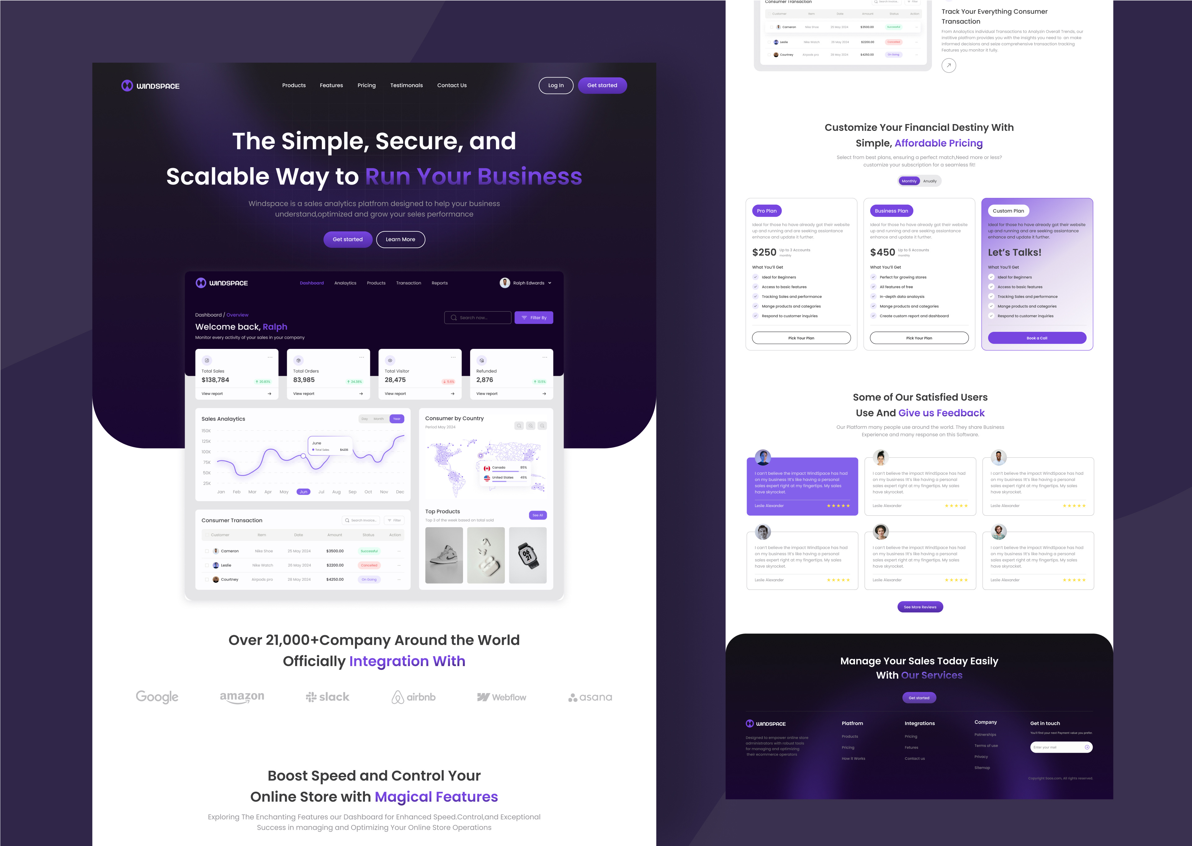 Sales Management Landing Page businesswebsite clean creative design figma graphic design landingpage saas saaslandingpage sales salesmanagement uidesigner uiux uiuxdesigner websitedesign