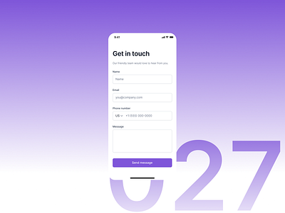 DailyUI #027 app concept contact contact us dailyui design figma illustration ui