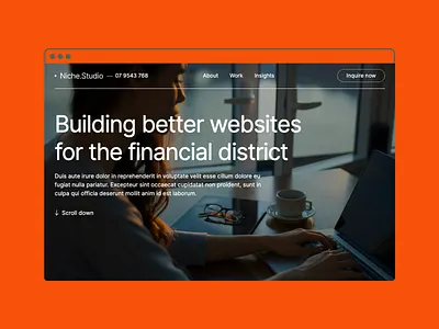 Niche Agency Template About Page about about page finance niche orange template web design webdesign webflow website