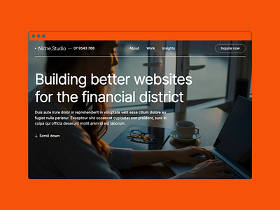 Niche Agency Template About Page about about page finance niche orange template web design webdesign webflow website