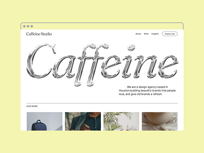 Caffeine Webflow Agency Template agency caffeine chrome homepage studio template ui web design webdesign website