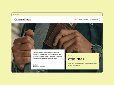 Caffeine Studio Website Project Template agency caffeine design studio template web design webdesign webflow website