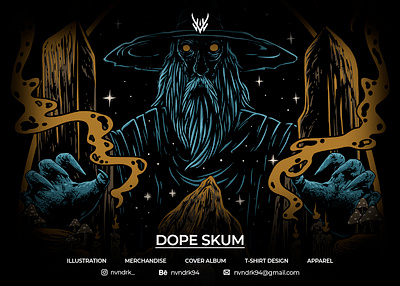 DOPE SKUM BAND albumcover art artwork graphic design illustration merch