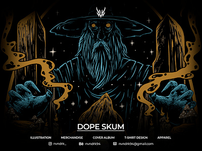 DOPE SKUM BAND albumcover art artwork graphic design illustration merch