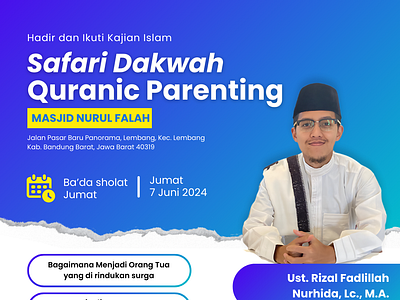 Poster branding dakwah design graphic design masjid parenting post quran ustad