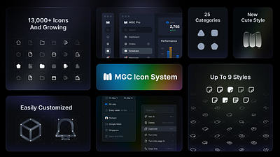 🥳We are excited to launch the new cute style of MGC icon system assets cute icon design icon pack icon set icons line mingcute smooth solid system