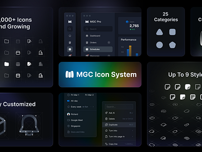 🥳We are excited to launch the new cute style of MGC icon system assets cute icon design icon pack icon set icons line mingcute smooth solid system
