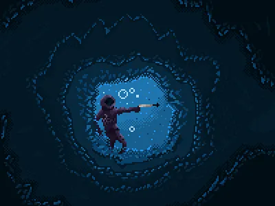 UnderWater 16 bit 8 bit art bit dive graphic design illustration pixel pixel art pixel artist pixel artwork sea underwater